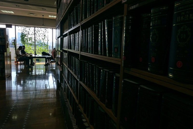 library in afternoon