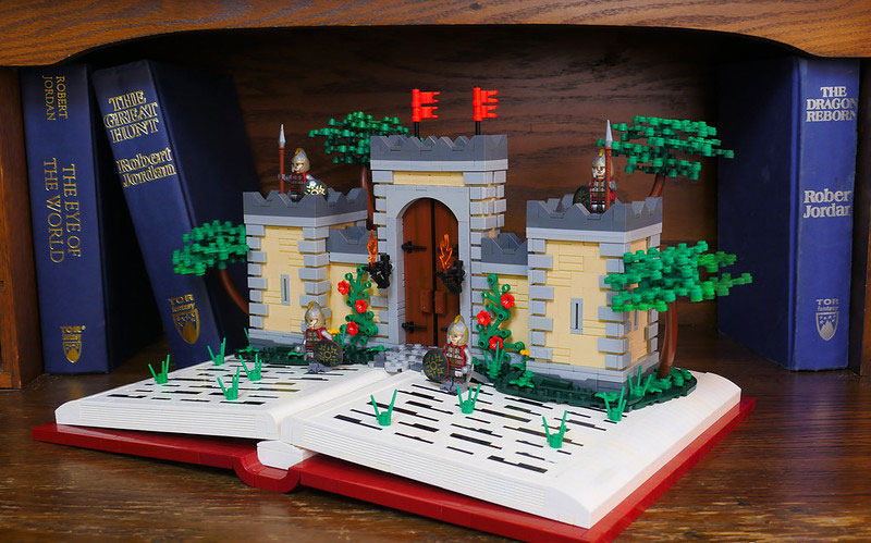 Lego castle open book